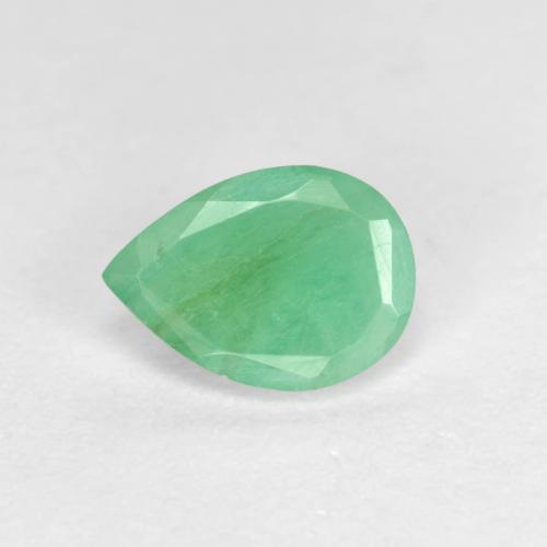 Émeraude vert naturelle en forme de poire, 0,64 ct, SI-I1
