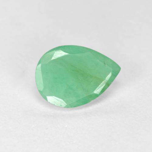 Émeraude vert naturelle en forme de poire, 0,64 ct, SI-I1