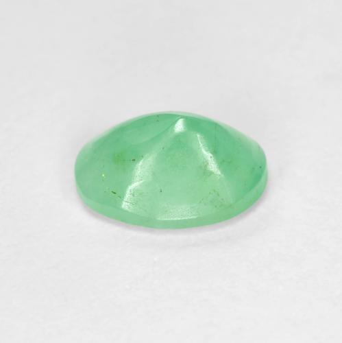 Émeraude Vert clair naturelle Coupe ovale, 1.11 ct, SI-I1