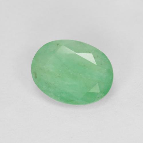 Émeraude Vert clair naturelle ovale, 1.03 ct, VS-SI