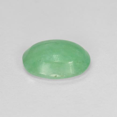 Émeraude Vert clair naturelle ovale, 1.03 ct, VS-SI