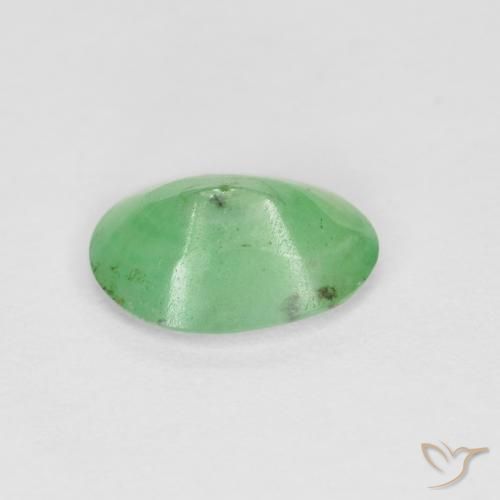 Émeraude Vert clair naturelle ovale, 0.66 ct, SI-I1