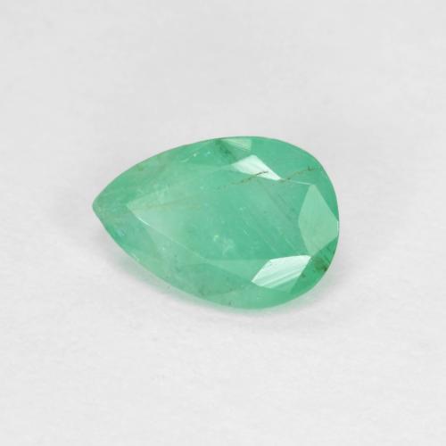 Émeraude vert naturelle en forme de poire, 0,56 ct, SI-I1