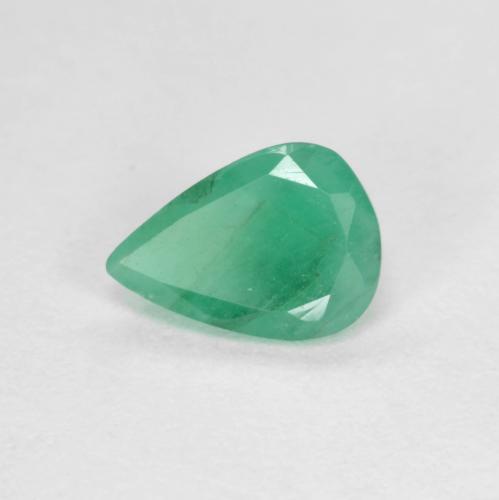 Émeraude vert naturelle en forme de poire, 0,55 ct, SI-I1