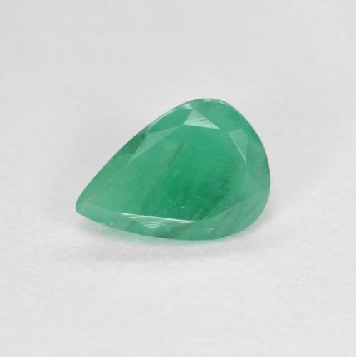 Émeraude vert naturelle en forme de poire, 0,55 ct, SI-I1