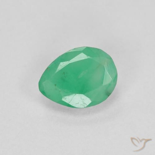 0.37ct Naturel Vert moyen Émeraude, En forme de poire, SI