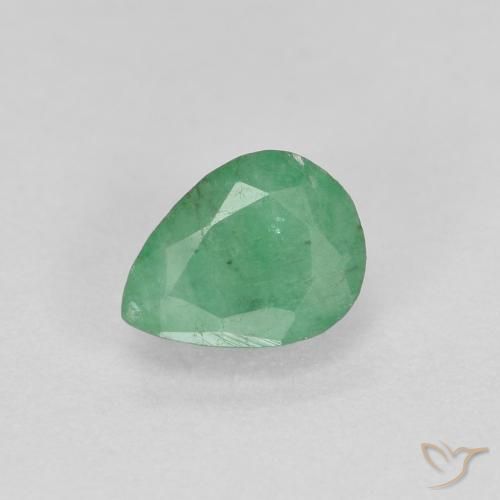 0.37ct Naturel Vert moyen Émeraude, En forme de poire, SI