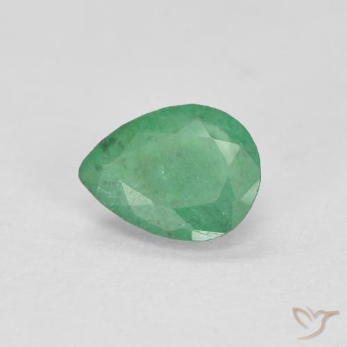 0.32ct Naturel Vert trèfle Émeraude, En forme de poire, SI