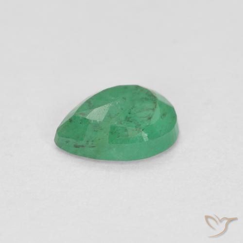 Émeraude Vert trèfle naturelle En forme de poire, 0.32 ct, SI
