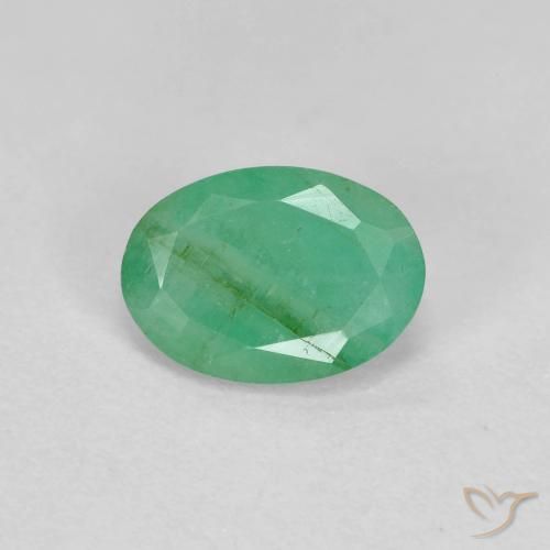 0.67ct Naturel Vert Électrique Émeraude, ovale, VS-SI