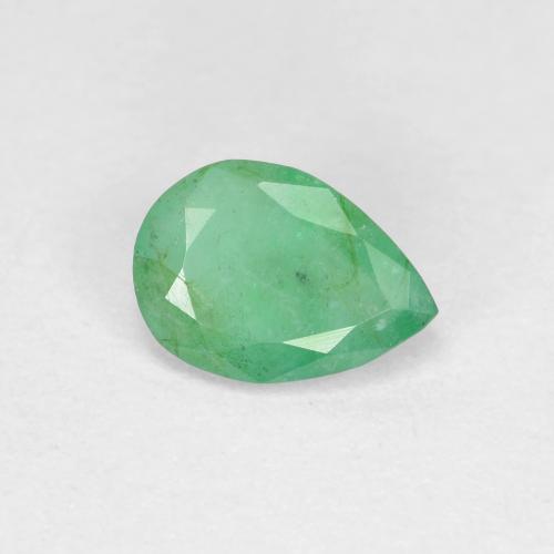 Émeraude Vert jaunâtre naturelle En forme de poire, 0.62 ct, VS-SI