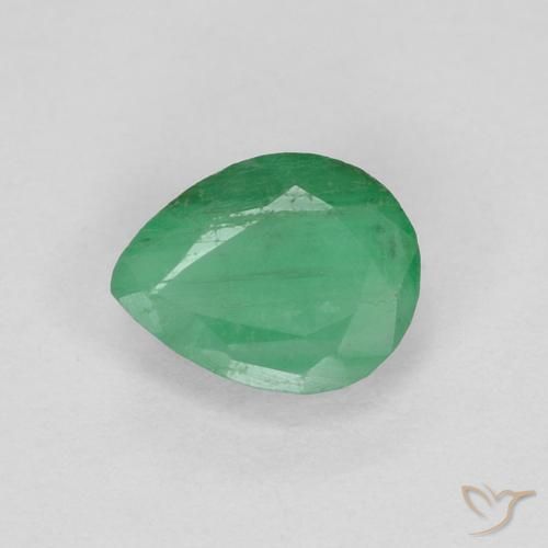 0.36ct Naturel Vert moyen Émeraude, En forme de poire, VS-SI, Photo A