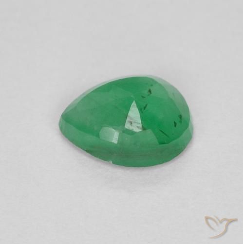 Émeraude Vert moyen naturelle En forme de poire, 0.36 ct, VS-SI