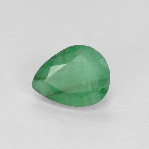 Émeraude Vert trèfle naturelle En forme de poire, 0.37 ct, VS-SI