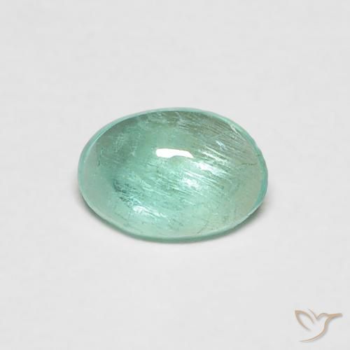 0.34ct Naturel Vert bleuâtre Émeraude, ovale, Transparent