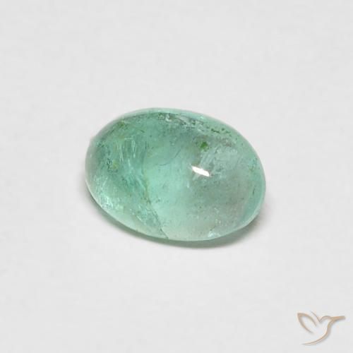 Émeraude Vert clair naturelle ovale, 0.40 ct, Transparent