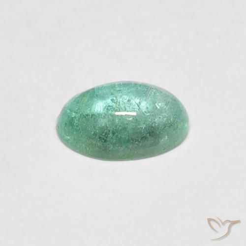 Émeraude Vert clair naturelle ovale, 0.40 ct, Transparent