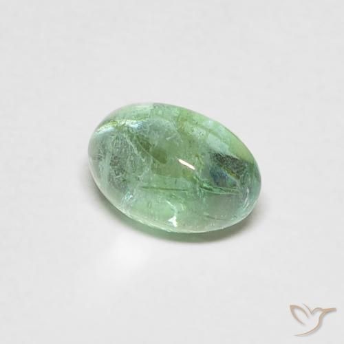 Émeraude Menthe légère naturelle ovale, 0.42 ct, Transparent