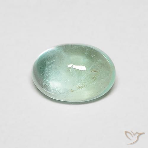 0.51ct Naturel Vert bleu Émeraude, ovale, Transparent