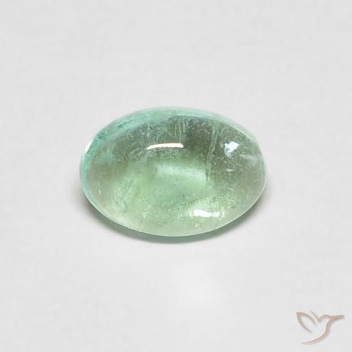 0.40ct Naturel Vert menthe léger Émeraude, ovale, Transparent