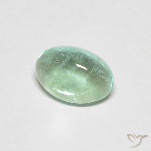 Émeraude Vert menthe léger naturelle ovale, 0.40 ct, Transparent