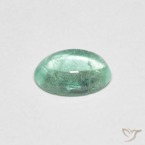 Émeraude Vert menthe léger naturelle ovale, 0.40 ct, Transparent