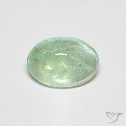 0.58ct Naturel Vert clair Émeraude, ovale, Transparent