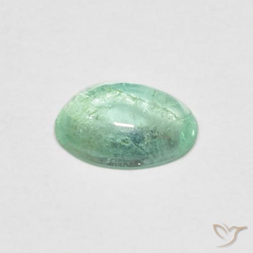Émeraude Vert clair naturelle ovale, 0.58 ct, Transparent