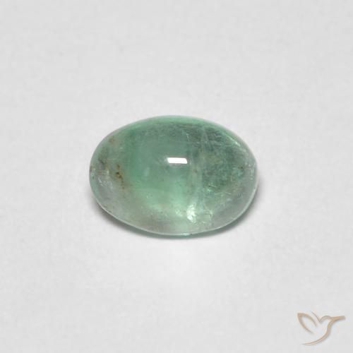 Émeraude Vert menthe léger naturelle ovale, 0.37 ct, Transparent