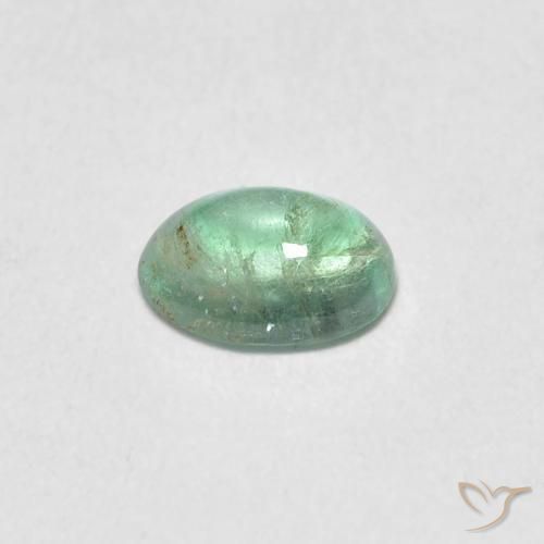 Émeraude Vert menthe léger naturelle ovale, 0.37 ct, Transparent