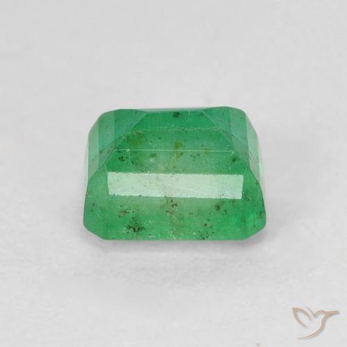 Émeraude vert naturelle taille émeraude, 0,98 ct, SI