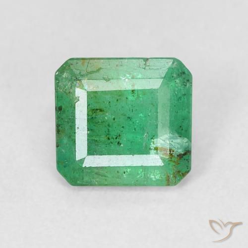 0.80ct Naturel Vert chaud Émeraude, Taille émeraude, SI
