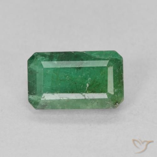 1.06ct Naturel Vert clair Émeraude, Taille émeraude, SI
