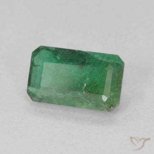 Émeraude Vert clair naturelle Octogone / coupe Émeraude, 1.06 ct, SI