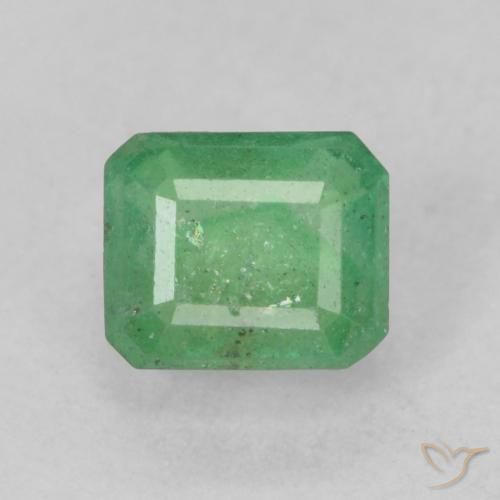 0.81ct Naturel Vert clair Émeraude, Taille émeraude, SI