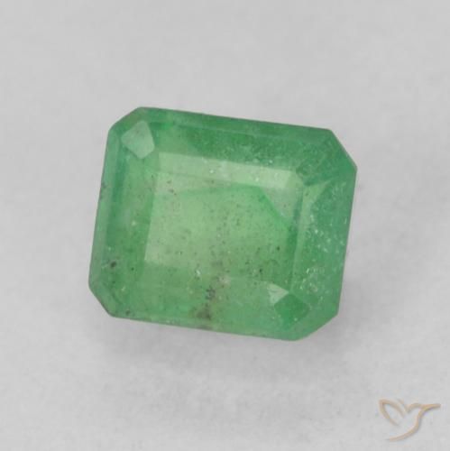 Émeraude Vert clair naturelle Octogone / coupe Émeraude, 0.81 ct, SI