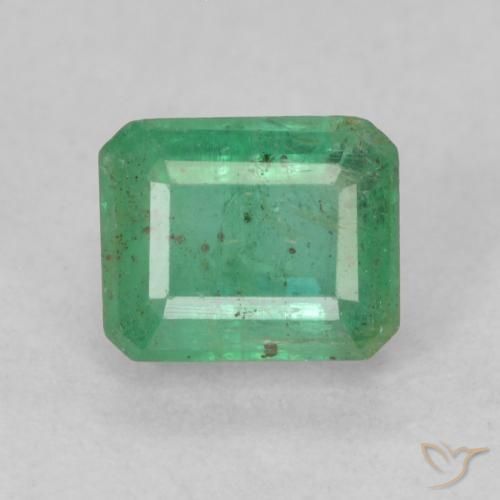 0.74ct Naturel Vert froid léger Émeraude, Taille émeraude, SI