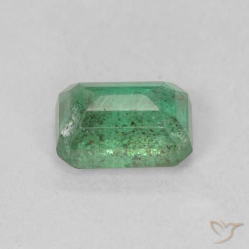 Émeraude Vert clair naturelle Octogone / coupe Émeraude, 0.74 ct, SI