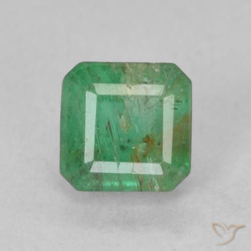 0.72ct Naturel Vert pistache Émeraude, Taille émeraude, SI