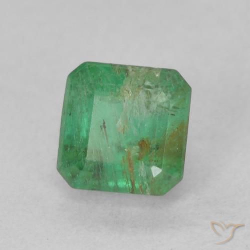 Émeraude Vert pistache naturelle Octogone / coupe Émeraude, 0.72 ct, SI