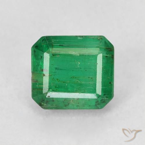 0.77ct Naturel Vert moyen Émeraude, Taille émeraude, SI