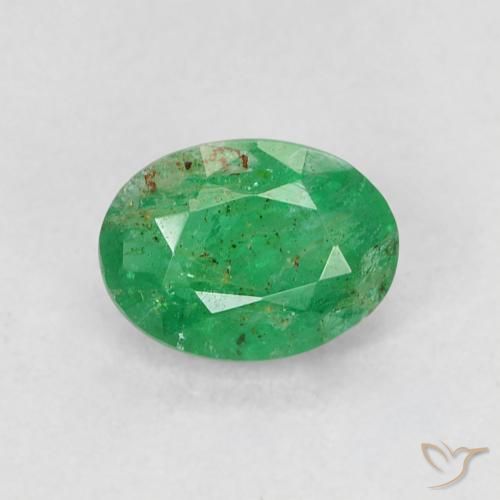 0.57ct Naturel Vert clair Émeraude, ovale, SI