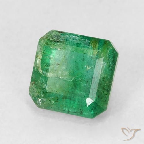 Émeraude Vert frais naturelle Octogone / coupe Émeraude, 0.66 ct, SI-I1