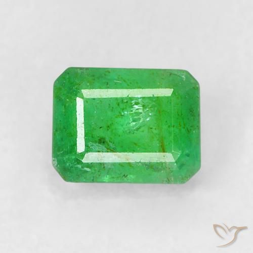 Émeraude vert naturelle taille émeraude, 0,50 ct, SI