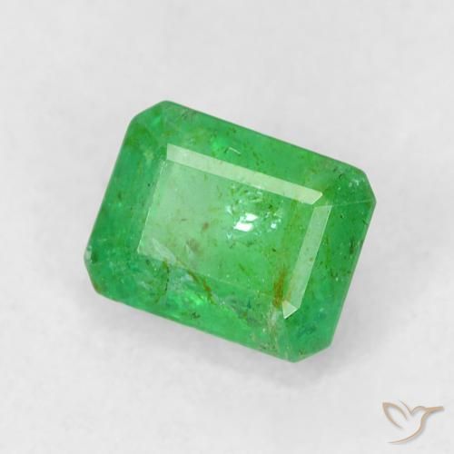 Émeraude vert naturelle taille émeraude, 0,50 ct, SI