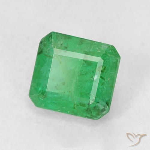 Émeraude Vert moyen naturelle Octogone / coupe Émeraude, 0.72 ct, SI-I1