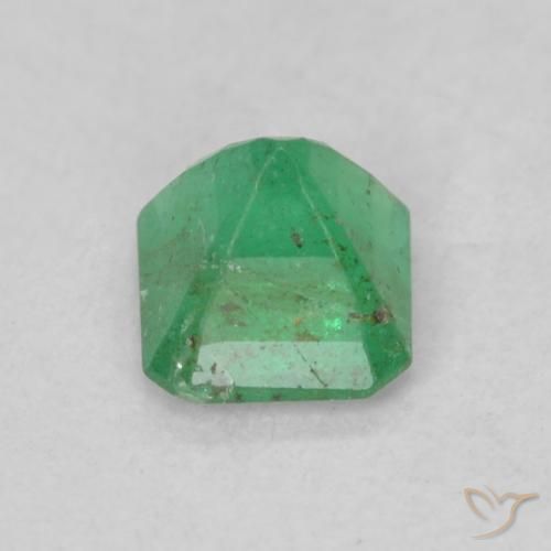 Émeraude Vert clair naturelle Octogone / coupe Émeraude, 0.35 ct, SI