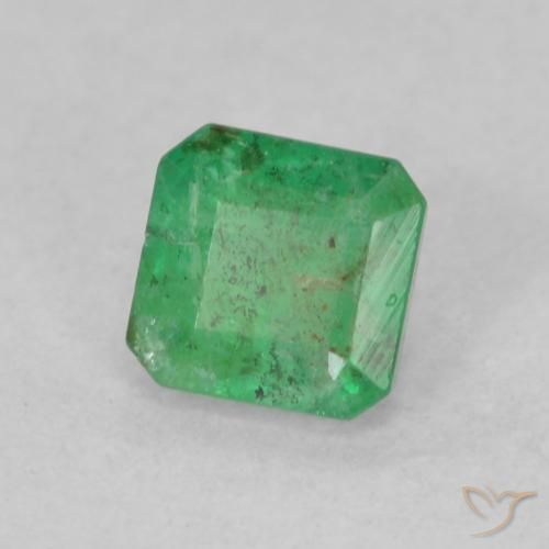 Émeraude Vert trèfle naturelle Octogone / coupe Émeraude, 0.35 ct, SI-I1