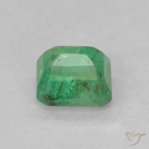 Émeraude Vert trèfle naturelle Octogone / coupe Émeraude, 0.35 ct, SI-I1