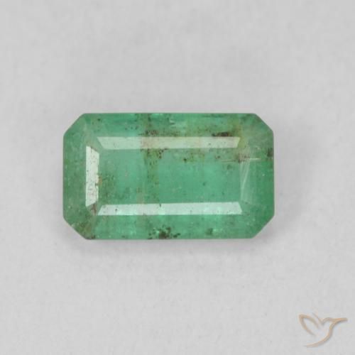 0.48ct Naturel Vert moyen Émeraude, Taille émeraude, SI